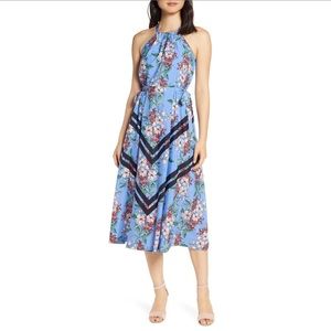 Vince Camuto Floral Halter Fit & Flare Dress NWT